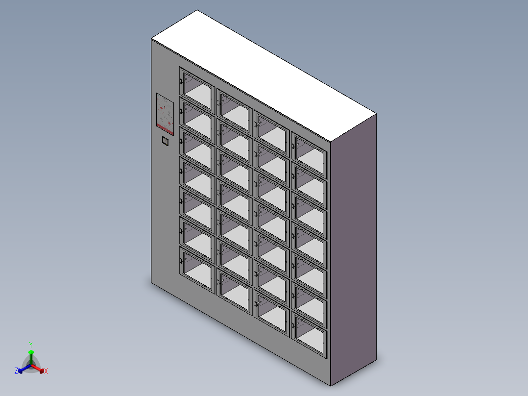 自助取餐柜3D模型正等轴测图