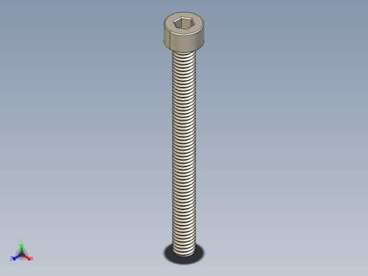 Screw_DIN_912_M4x44F_A2公制内六角螺钉