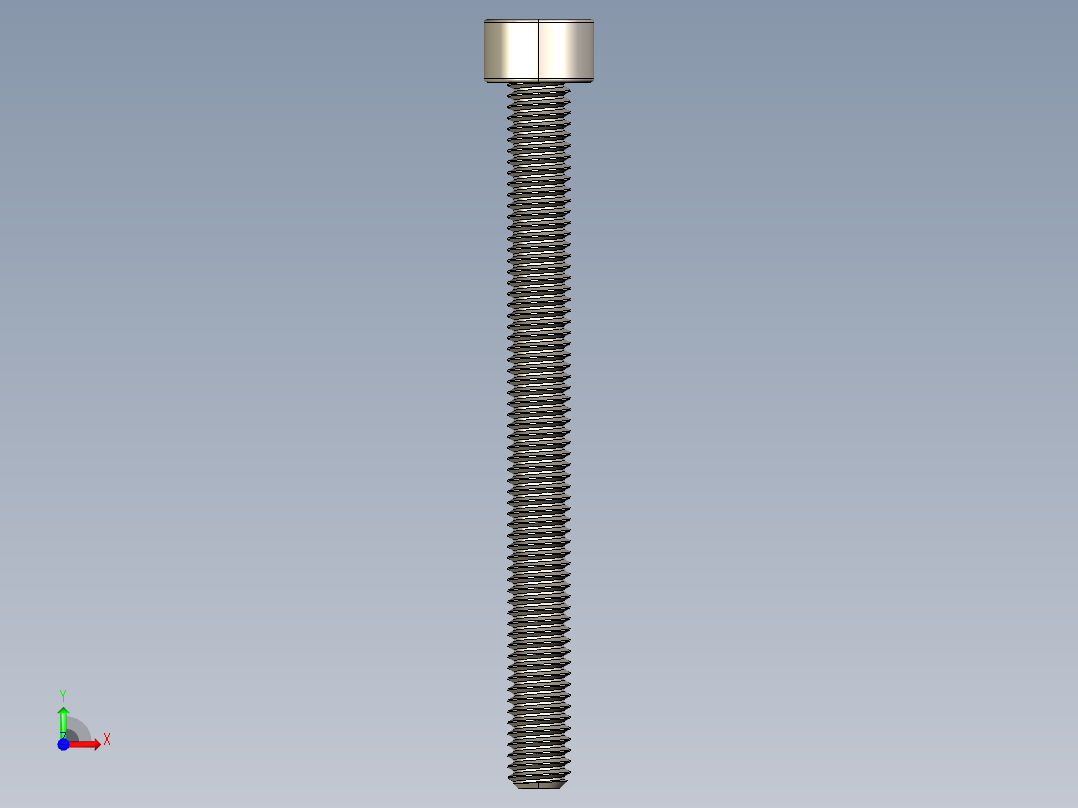 Screw_DIN_912_M4x44F_A2公制内六角螺钉前视图