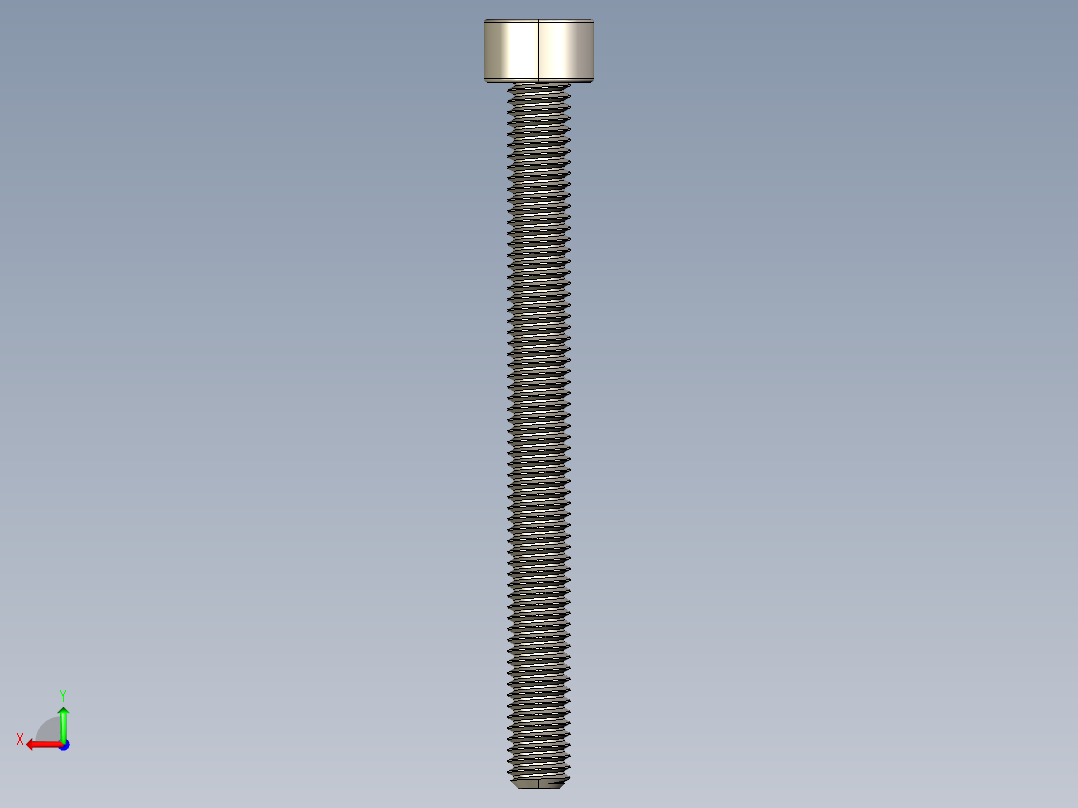 Screw_DIN_912_M4x44F_A2公制内六角螺钉后视图