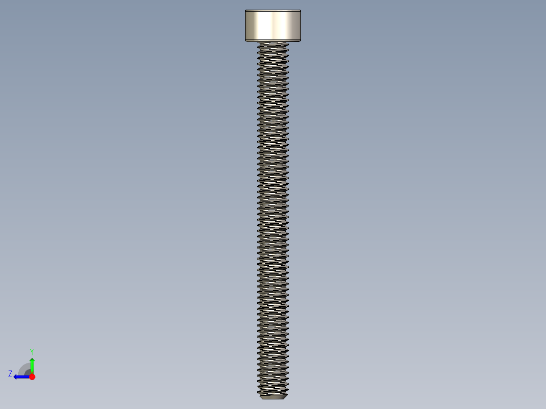 Screw_DIN_912_M4x44F_A2公制内六角螺钉右视图