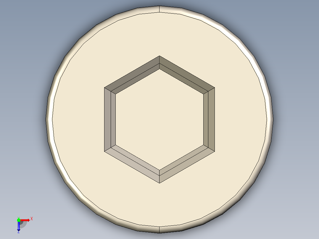 Screw_DIN_912_M4x44F_A2公制内六角螺钉俯视图