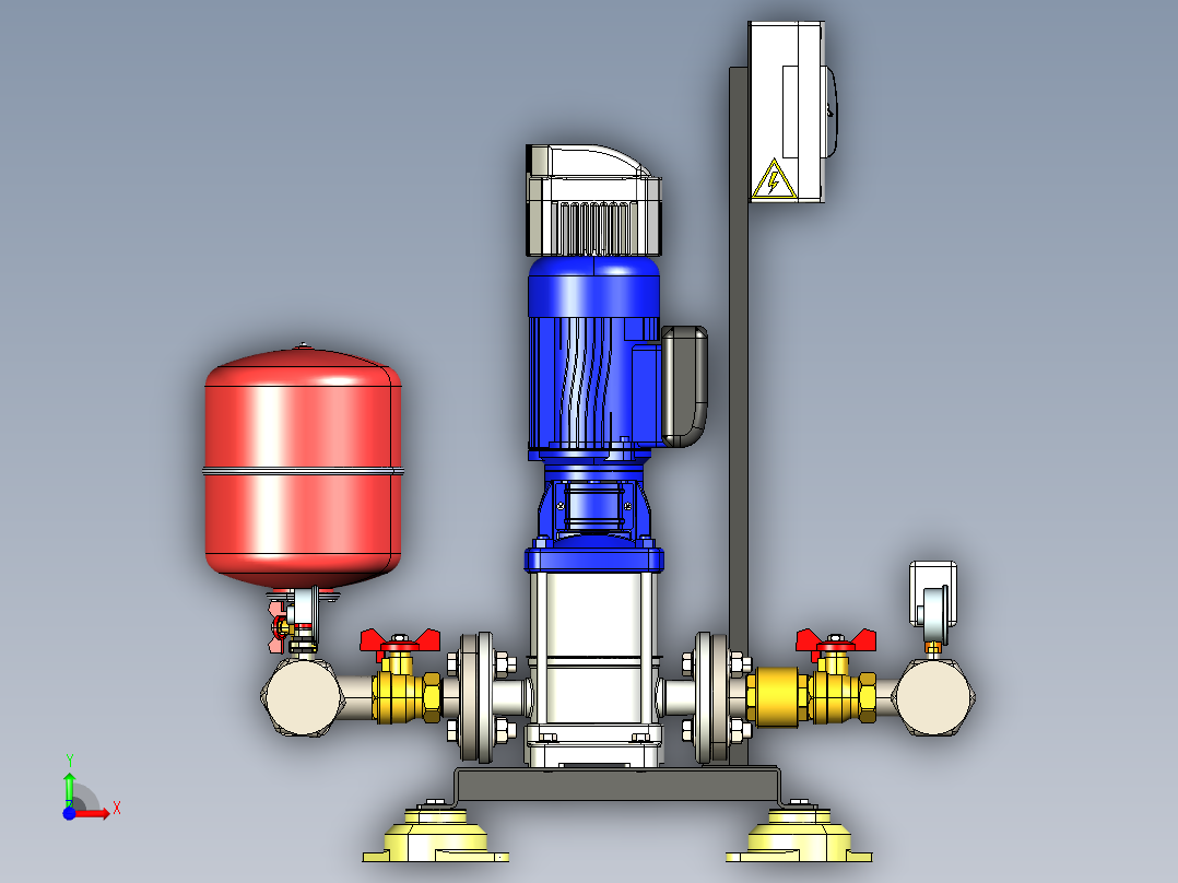 A2003959-多级离心泵e-SV系列的增压频率转换装置前视图