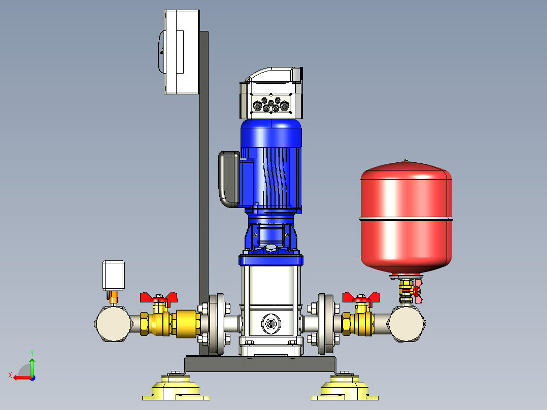 A2003959-多级离心泵e-SV系列的增压频率转换装置后视图