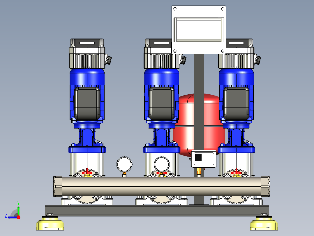 A2003959-多级离心泵e-SV系列的增压频率转换装置右视图