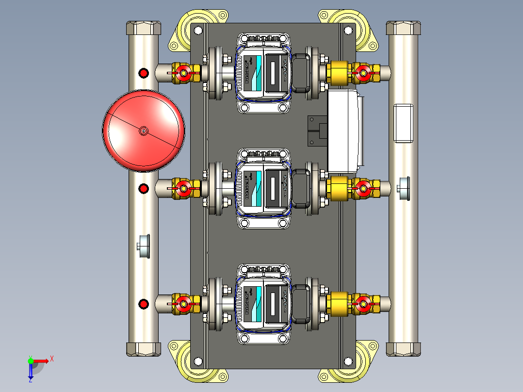 A2003959-多级离心泵e-SV系列的增压频率转换装置俯视图