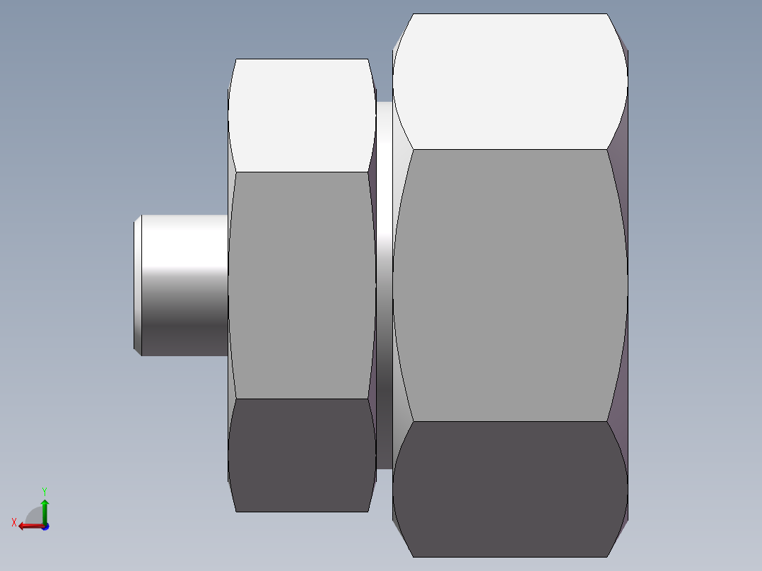 直通变径接头、2D-18-52后视图