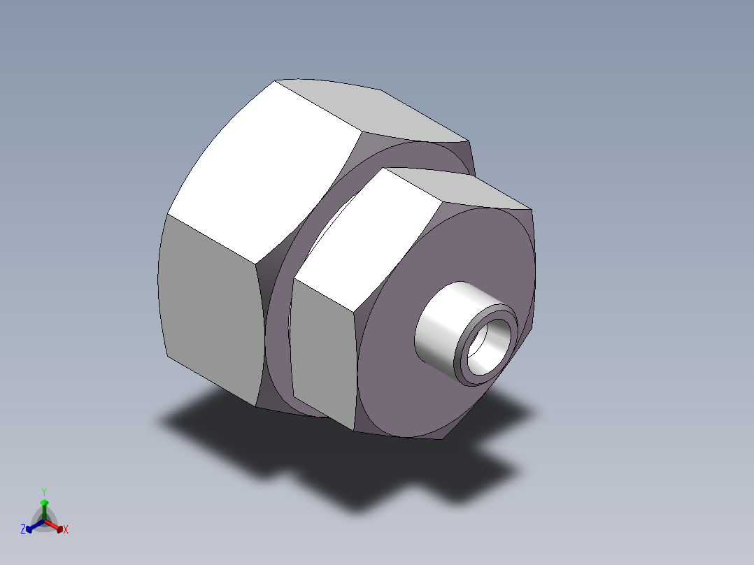 直通变径接头、2D-18-52正等轴测图