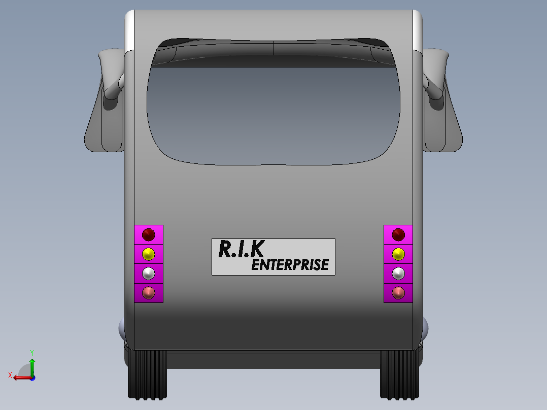 客车、公交车(43)后视图