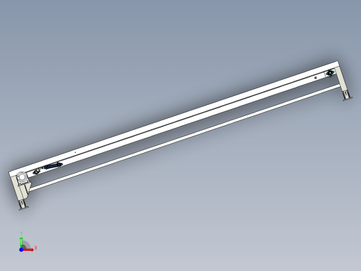 带动力滚筒输送线设计前视缩略图