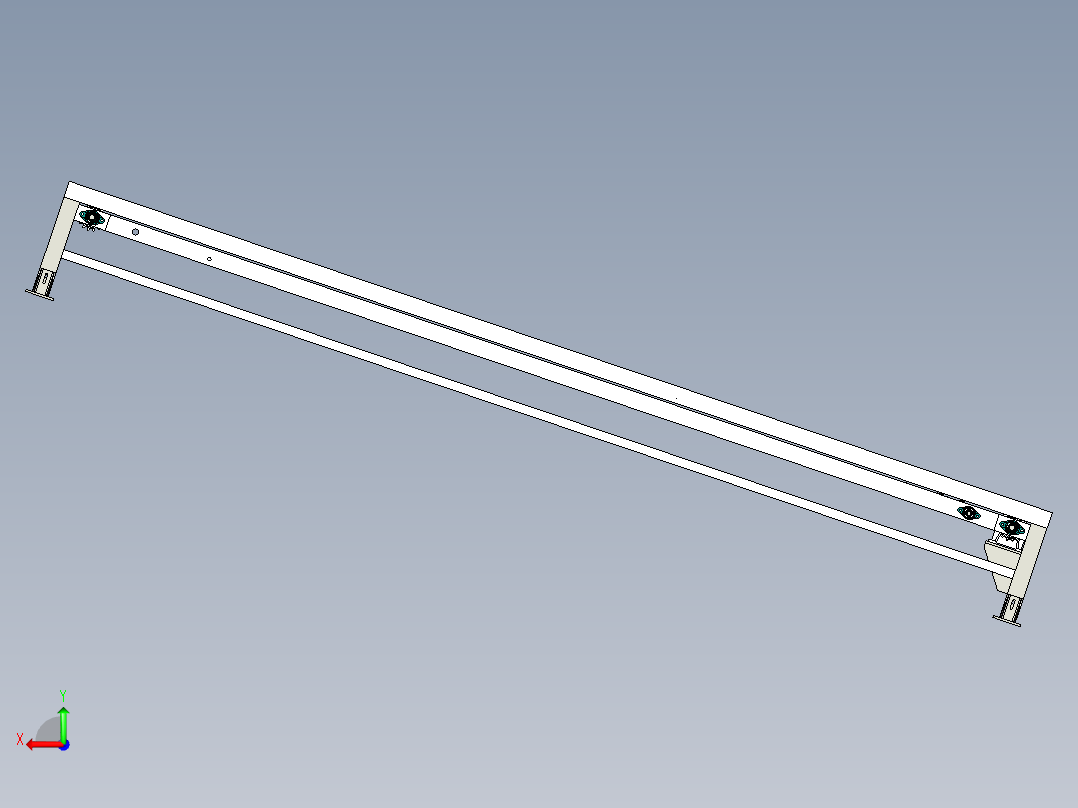 带动力滚筒输送线设计后视图