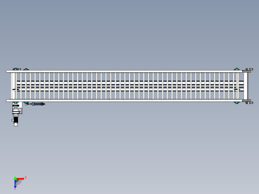 带动力滚筒输送线设计俯视缩略图