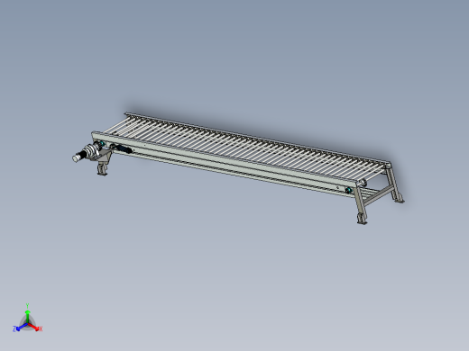 带动力滚筒输送线设计正等轴测缩略图