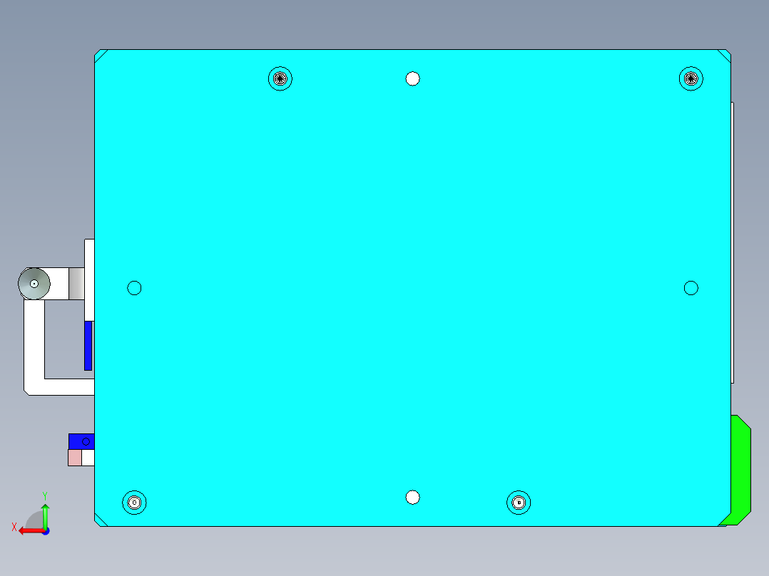 三轴真空抓手设计后视图
