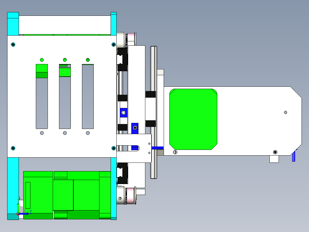 三轴真空抓手设计左视图