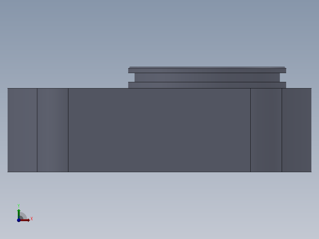 液压齿轮泵前法兰 (1)前视图