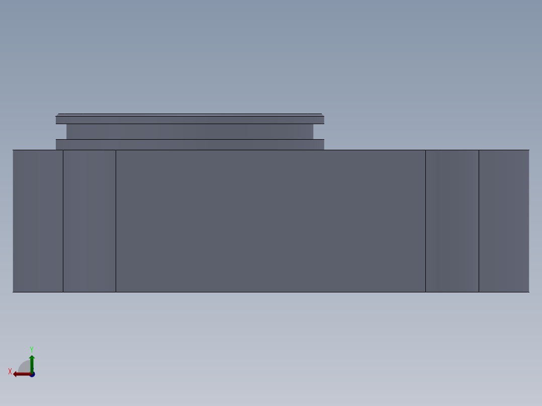 液压齿轮泵前法兰 (1)后视图