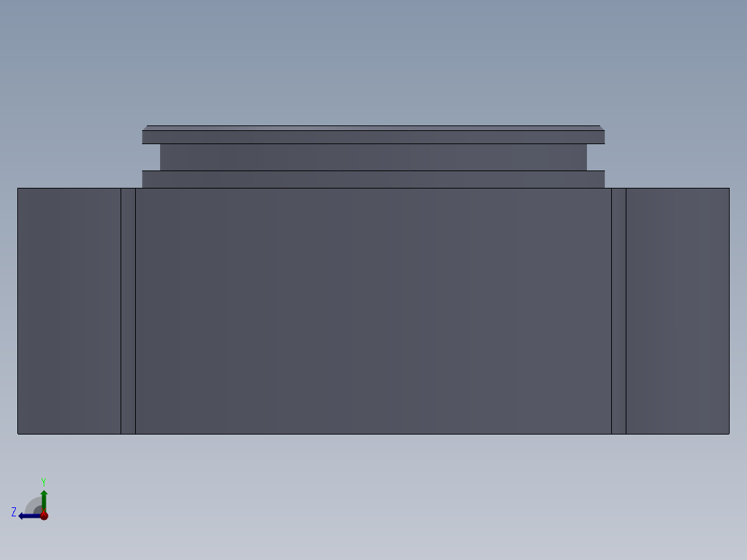 液压齿轮泵前法兰 (1)右视图