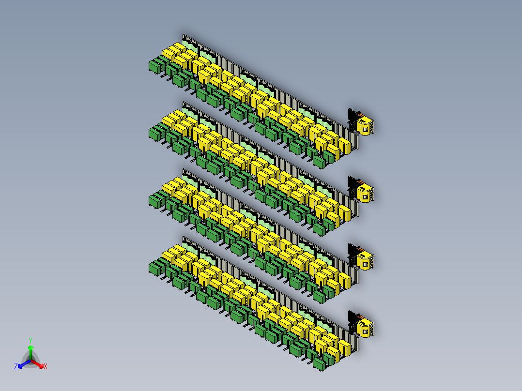 堆高叉车AGV在立库中的搬运模型