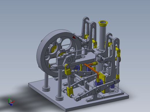 蒸汽机beam-steam-engine-2836-模型格式为 sw