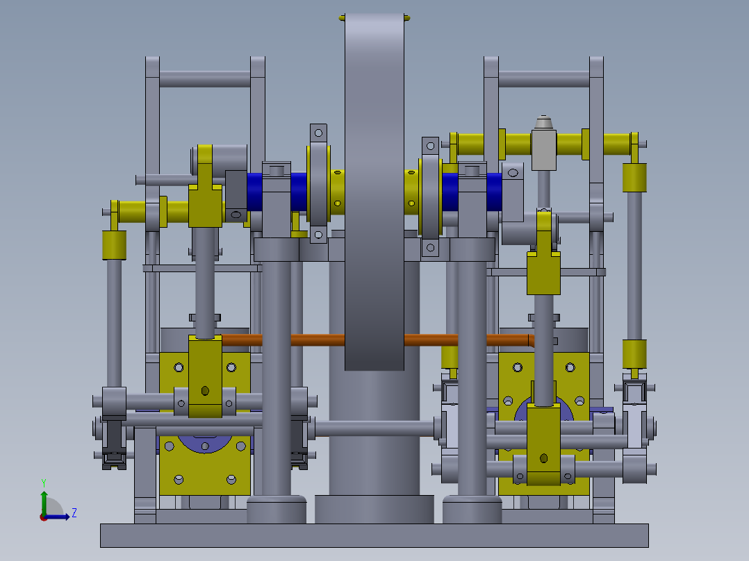蒸汽机beam-steam-engine-2836-模型格式为 sw左视图