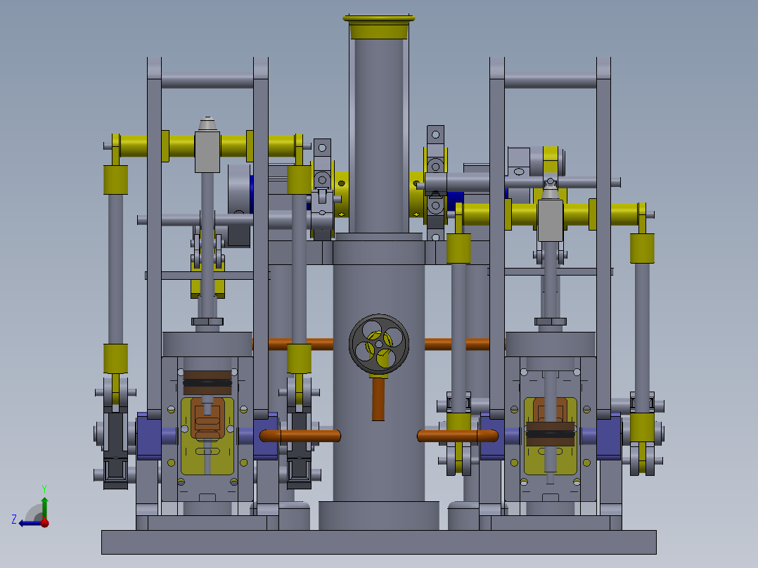 蒸汽机beam-steam-engine-2836-模型格式为 sw右视图