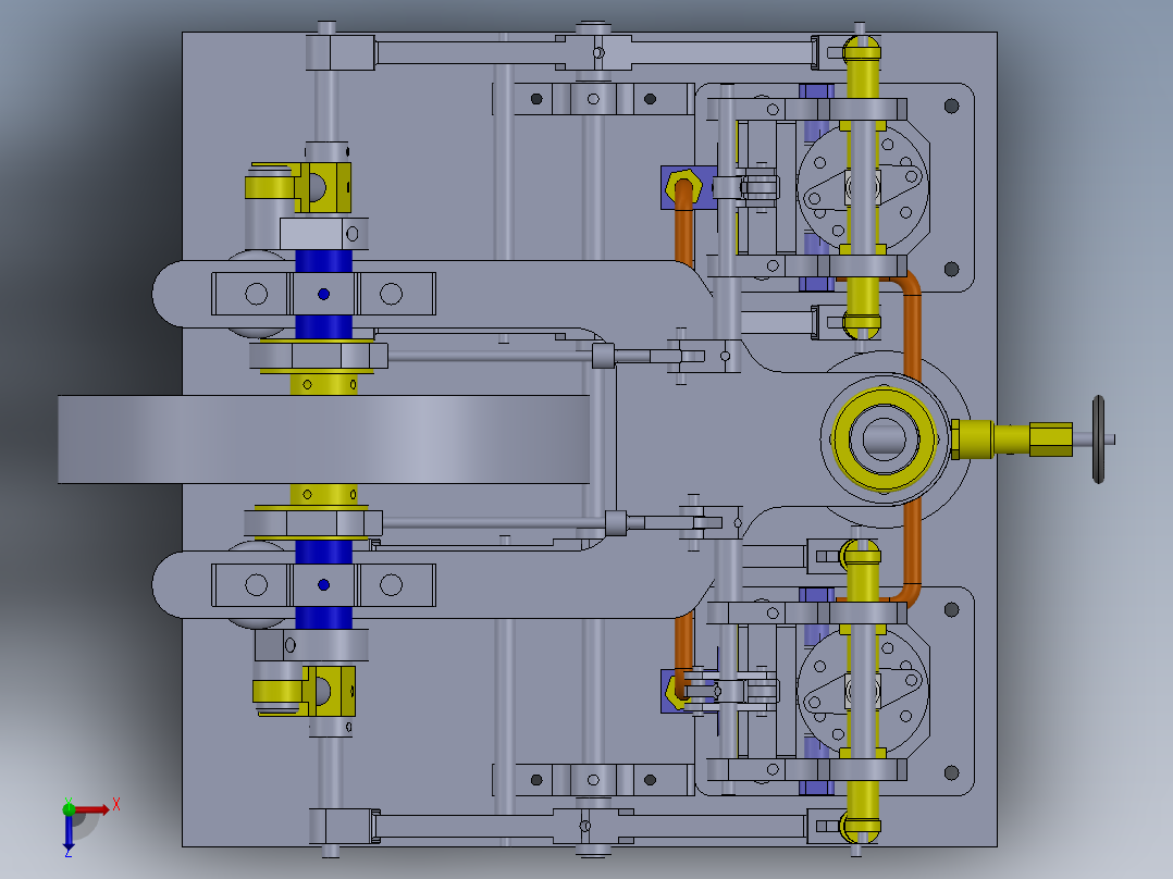 蒸汽机beam-steam-engine-2836-模型格式为 sw俯视图