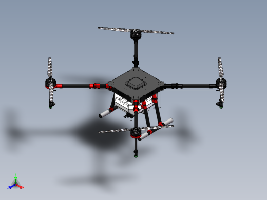 1500mm四旋翼植保无人机正等轴测缩略图