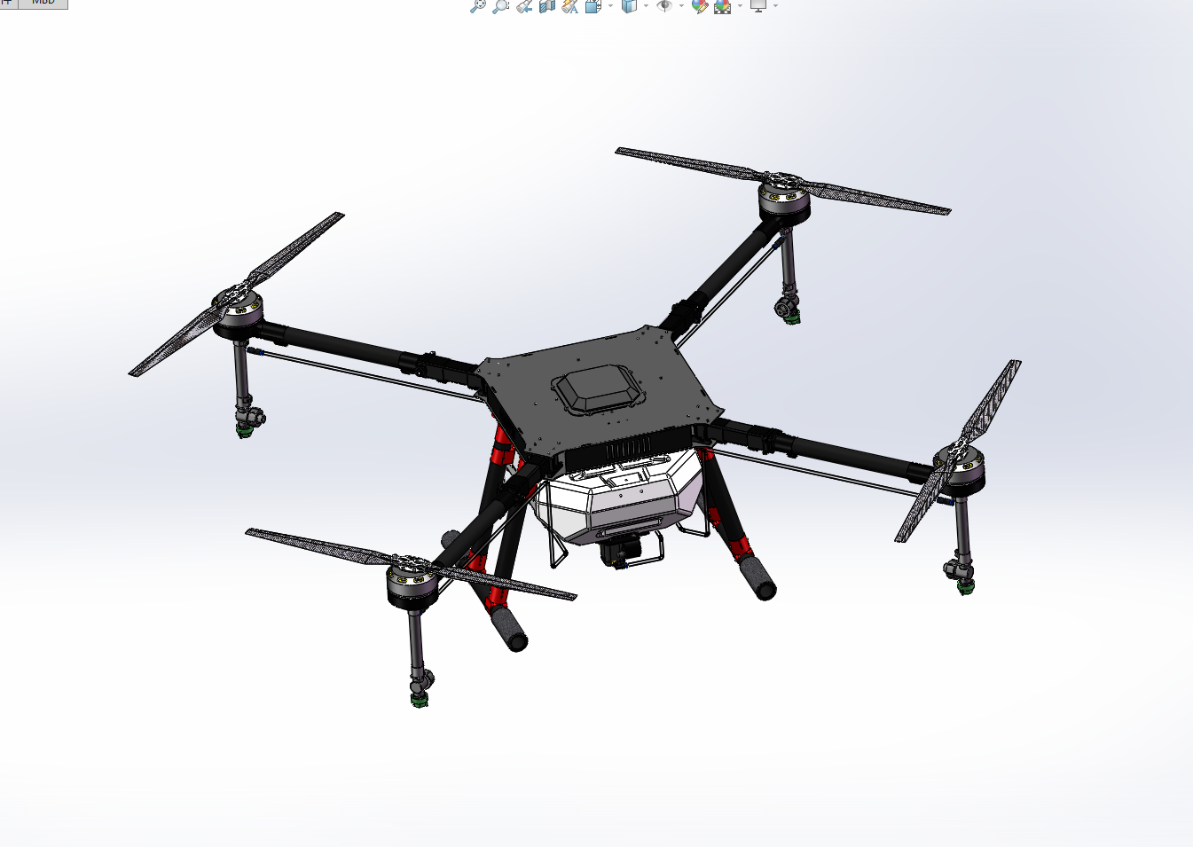 1500mm四旋翼植保无人机