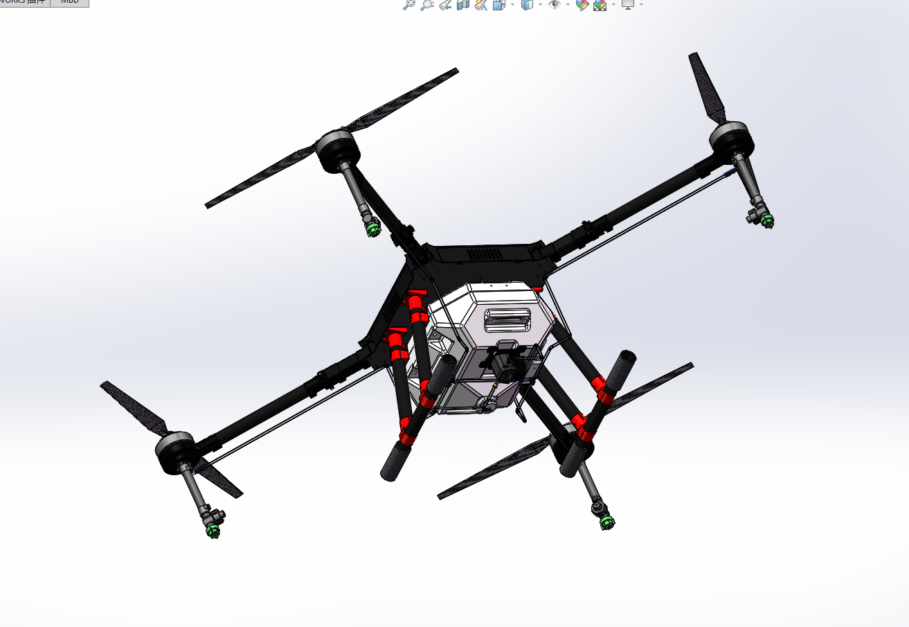 1500mm四旋翼植保无人机