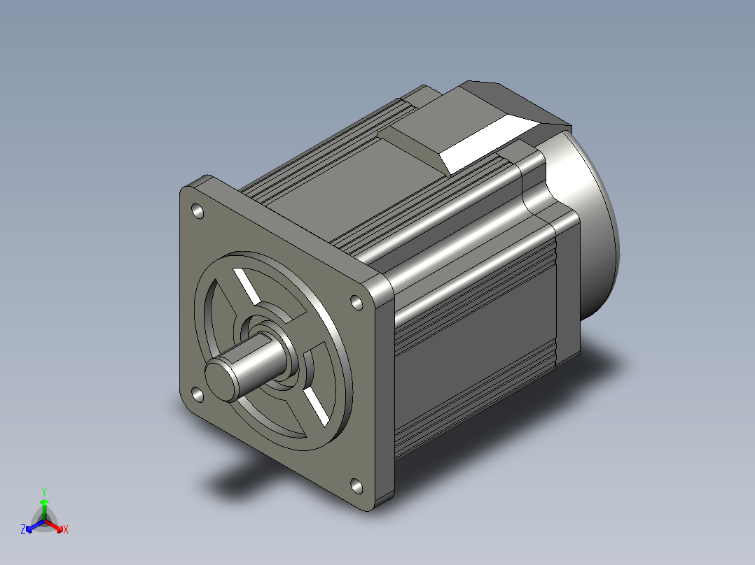 凯阳无刷电机500W正等轴测图