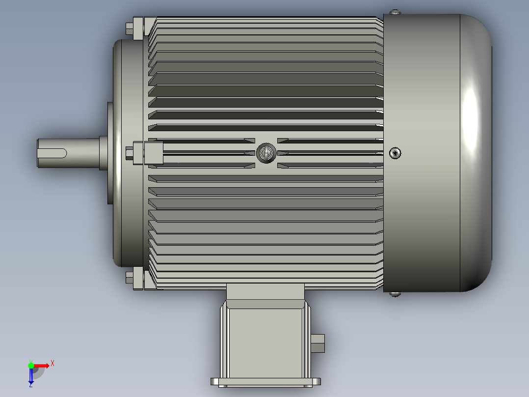 带底脚无凸缘电机80M俯视图