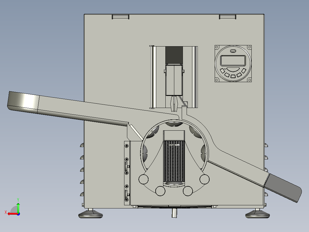自动定心去核机后视图