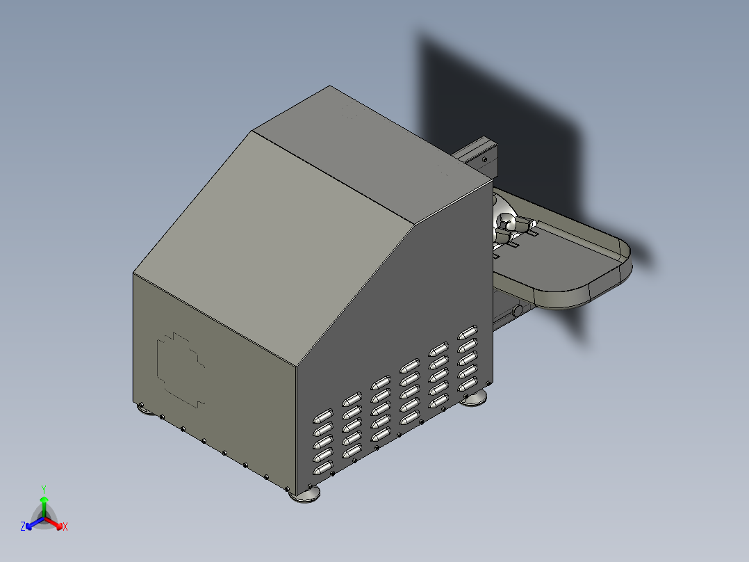 自动定心去核机正等轴测图