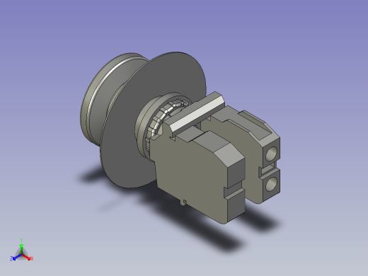 LA42天逸红色22急停开关正等轴测缩略图