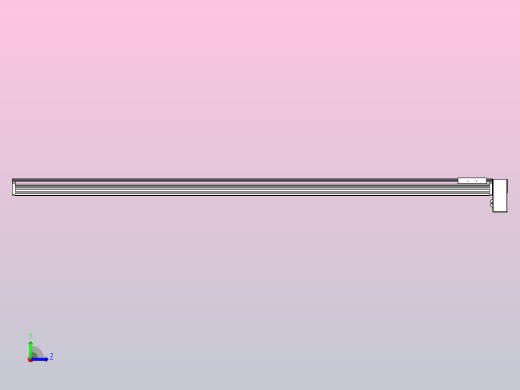 皮带直线轴半封闭可选导轨TPA-HNB-140D-120-L1950-LP-Y-P40-N3左视缩略图