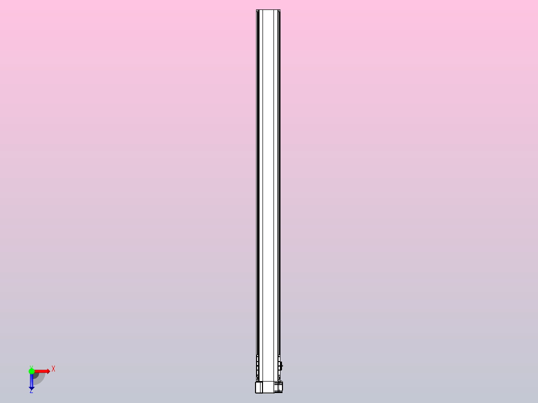 皮带直线轴半封闭可选导轨TPA-HNB-140D-120-L1950-LP-Y-P40-N3俯视图