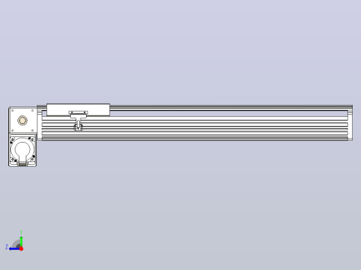 皮带直线轴半封闭可选导轨TPA-HNB-202D-140-L650-LP-C-P75-N3右视缩略图