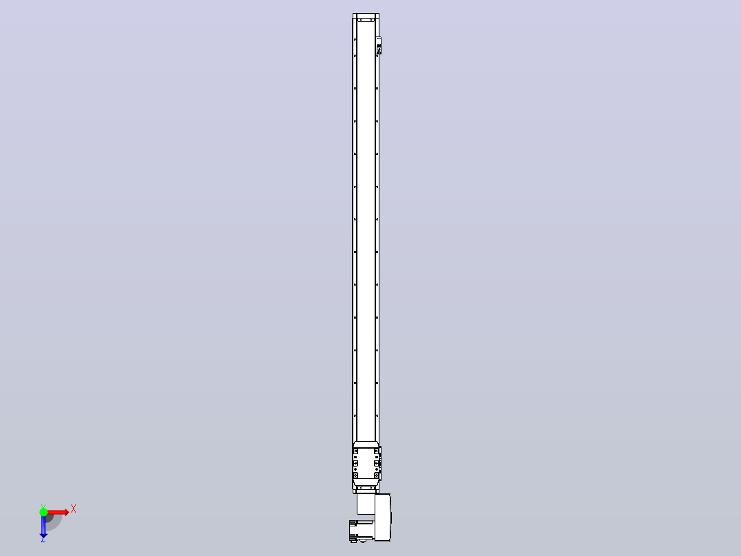 机器人皮带驱动直线轴TPA-GCB-80-P60-L1250-QR-M20-N3俯视图