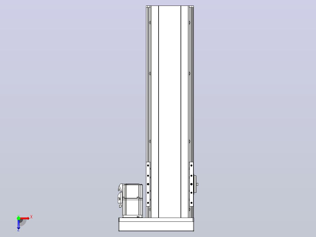 日规模组半封闭丝杆TPA-HNR-140D-2010C-L400-ML-C-P40-N3俯视图