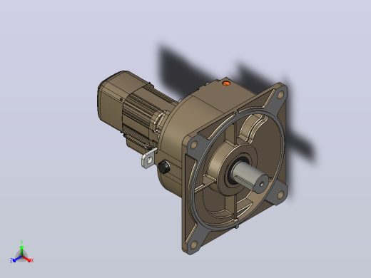 带制动器的螺旋法兰齿轮电机0.4kW i=1200 GM-DFB