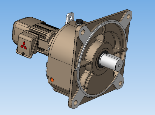 带制动器的螺旋法兰齿轮电机0.4kW i=1200 GM-DFB缩略图