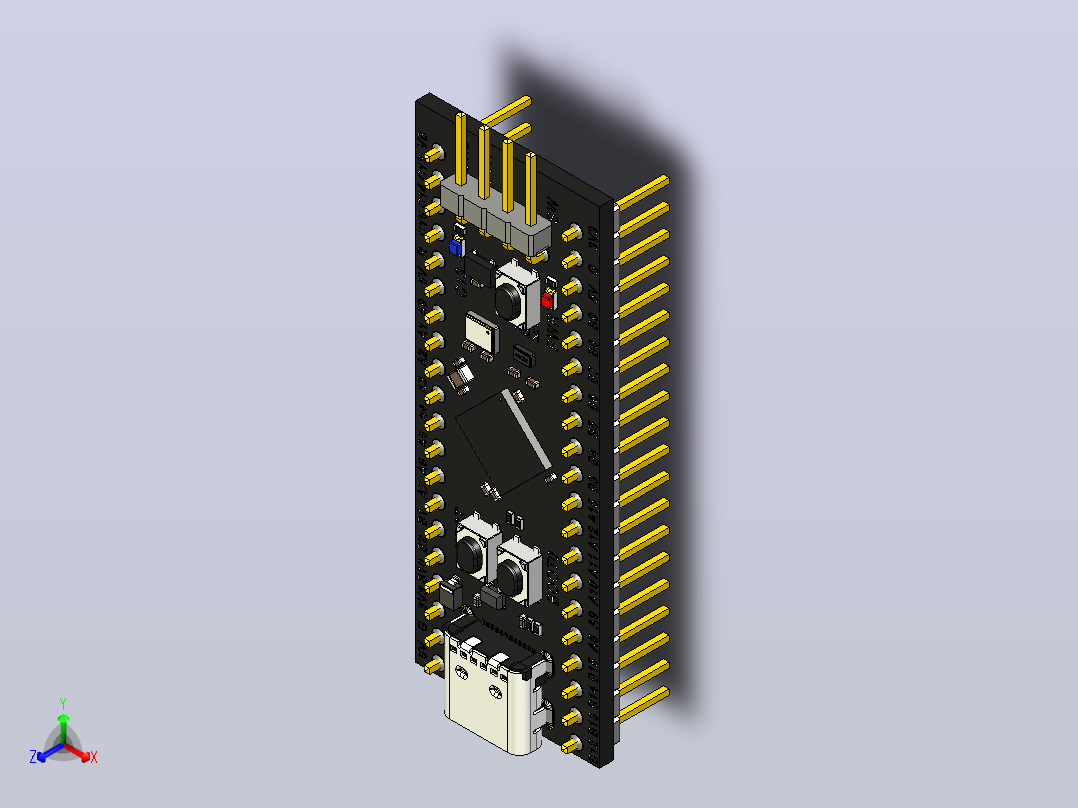 模量STM32F411CEU6带有文本大量的文字，没有文字小音量主视图