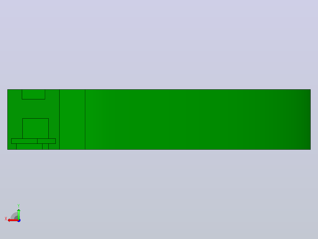 ZWGD-SC881-K325-TA45-R1000-N1-C1磁性转弯轨道后视图