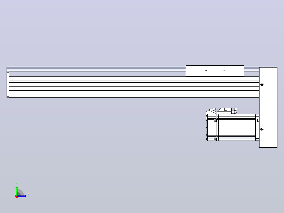 日规模组半封闭丝杆TPA-HNR-120D-1610C-L350-MP-C-P40-N3左视图