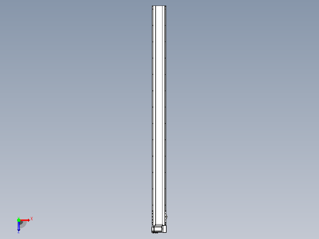 皮带直线轴半封闭可选导轨TPA-HNB-175D-140-L2400-RU-C-P75-N3俯视图