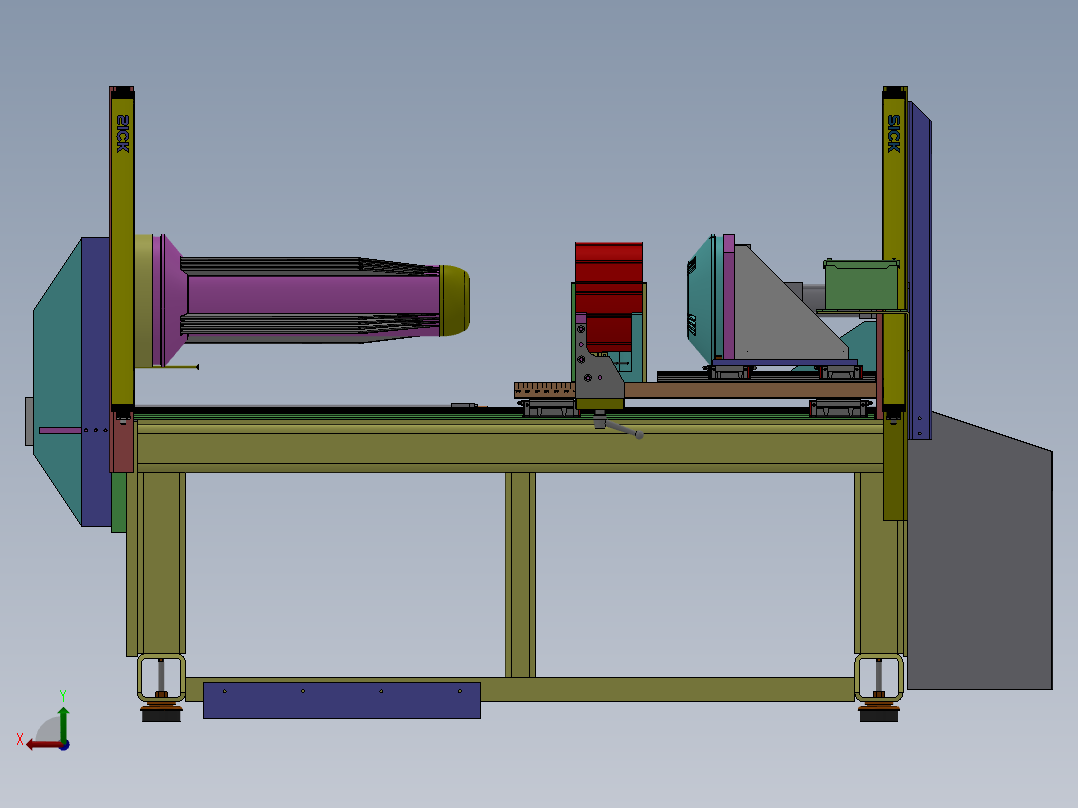 自动化切削夹具后视图