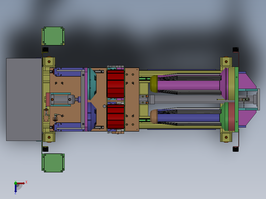 自动化切削夹具俯视图