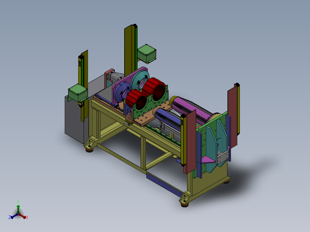 自动化切削夹具正等轴测图