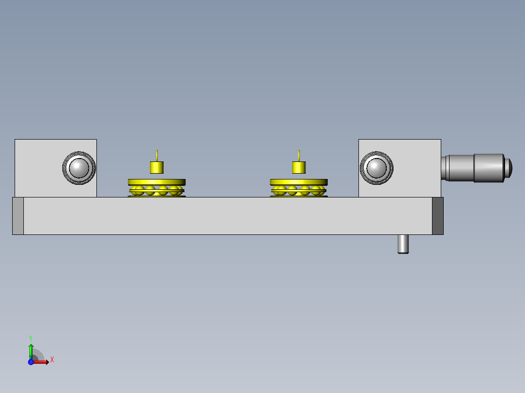 简易微调滑台前视图